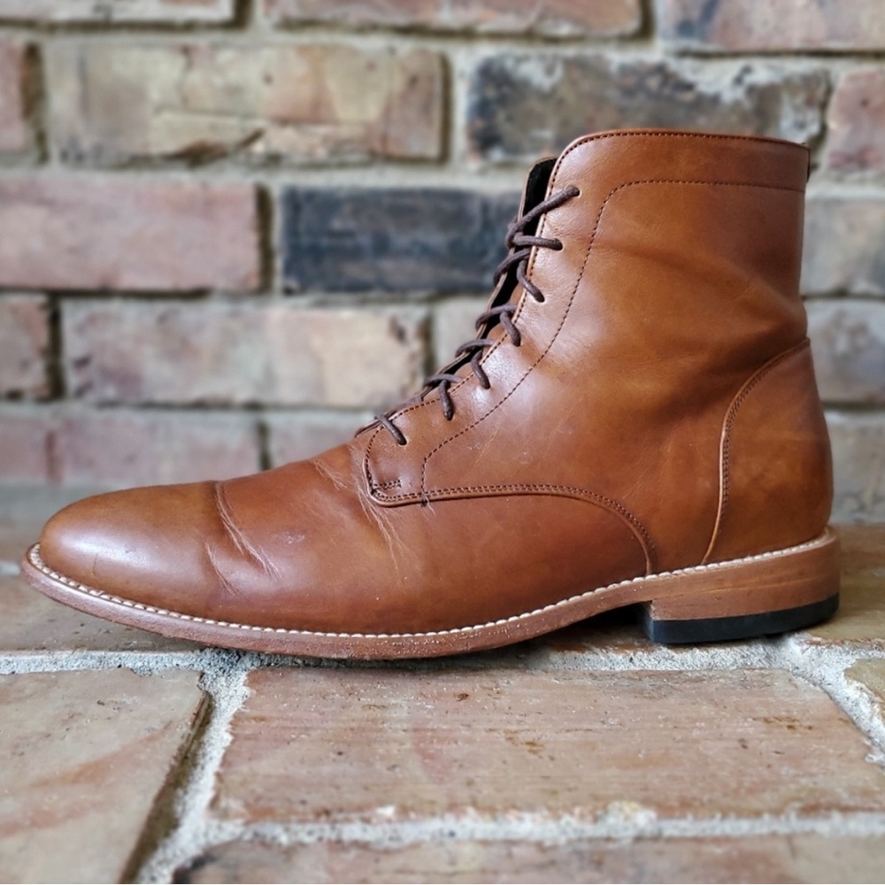 Nisolo Everyday Lace-Up Boot Leather Brown Shoes Men's (Size 12)